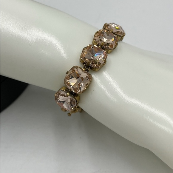 J. Crew Brass and Pretty Peach
Rhinestone Gold Gone Tennis Bracelet - Picture 2 of 13